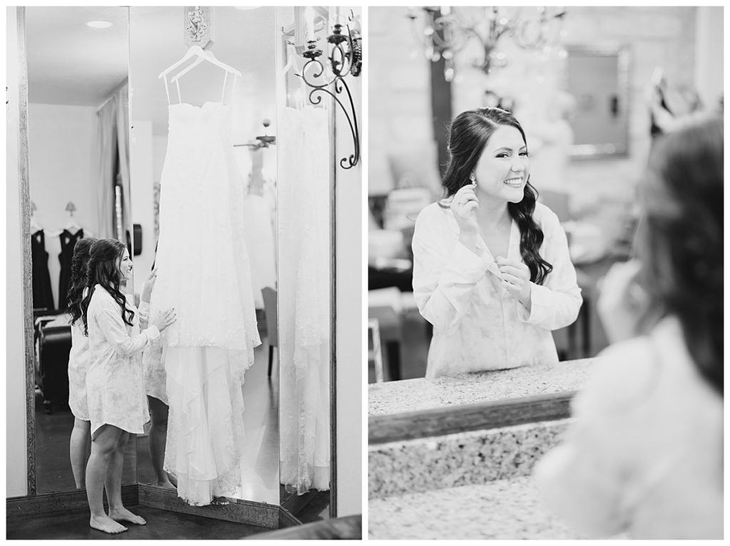 bride gets ready before ceremony by destination photographer