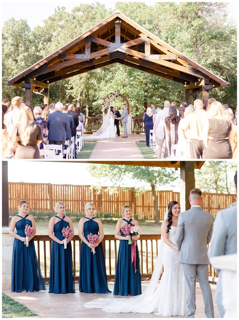 couple holds hands at altar by destination wedding photographer