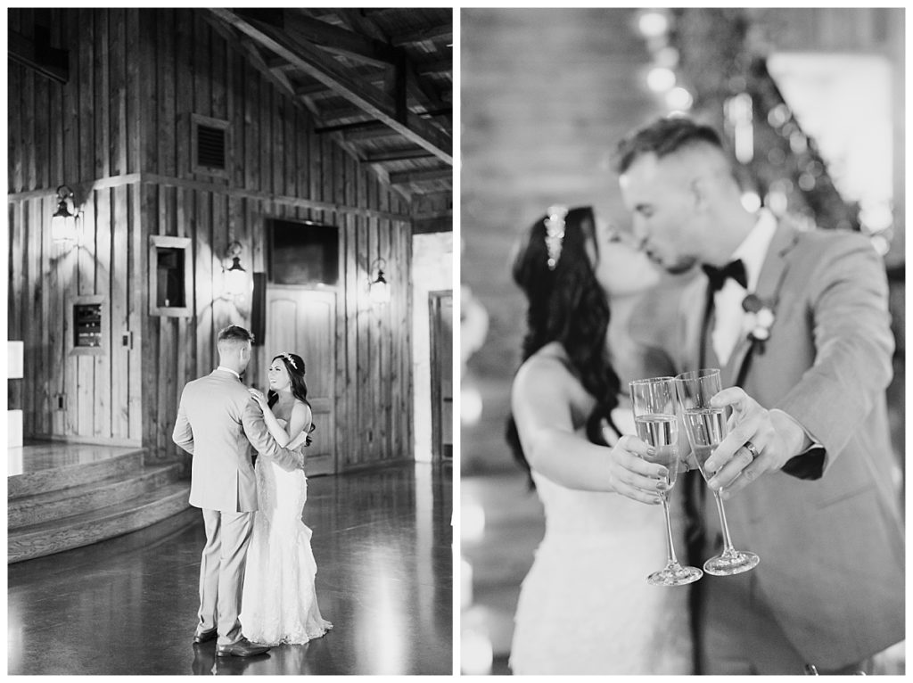 couple dances and toasts by destination photographer