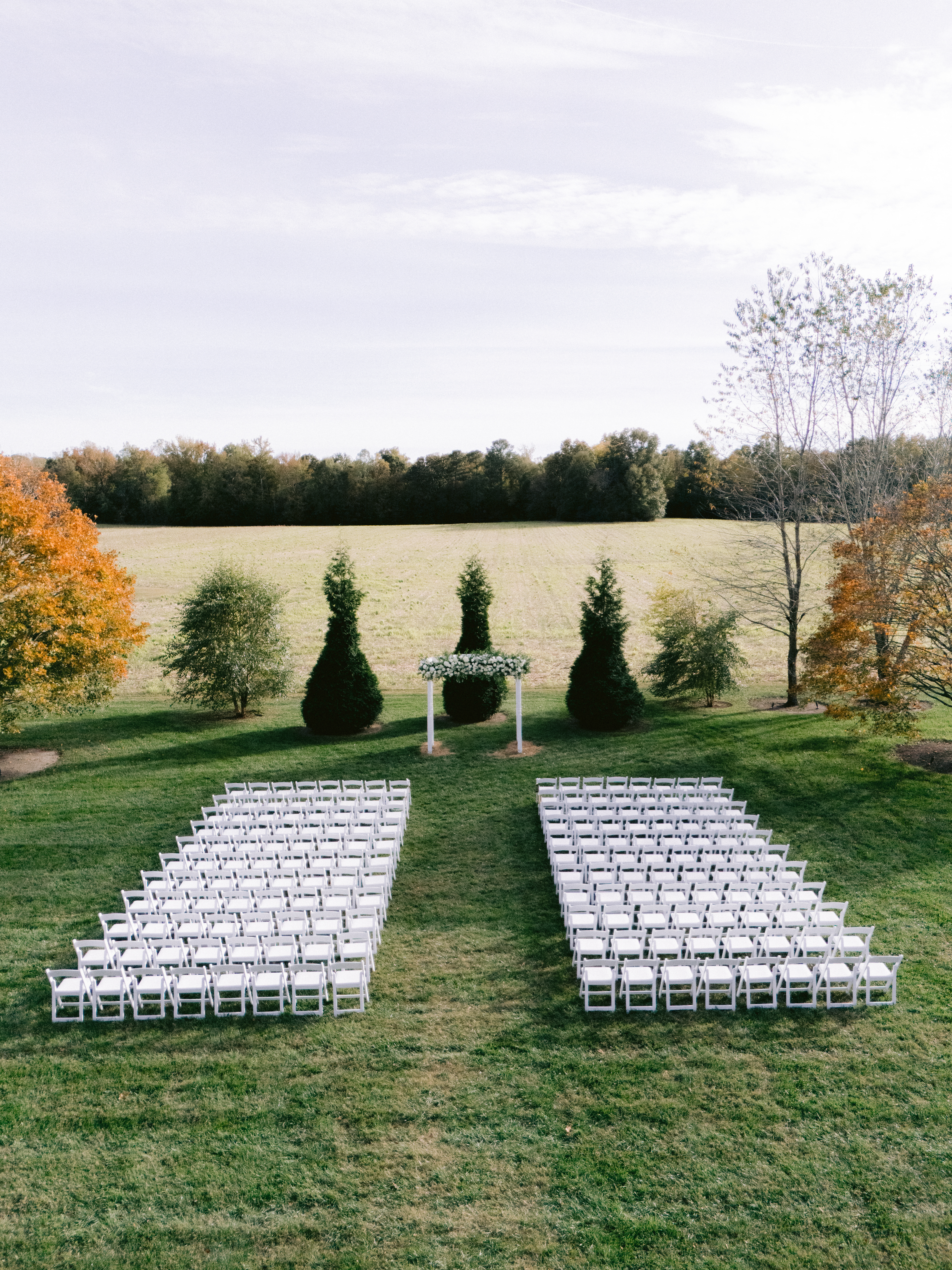 Burlington Plantation Wedding Ceremony Setup