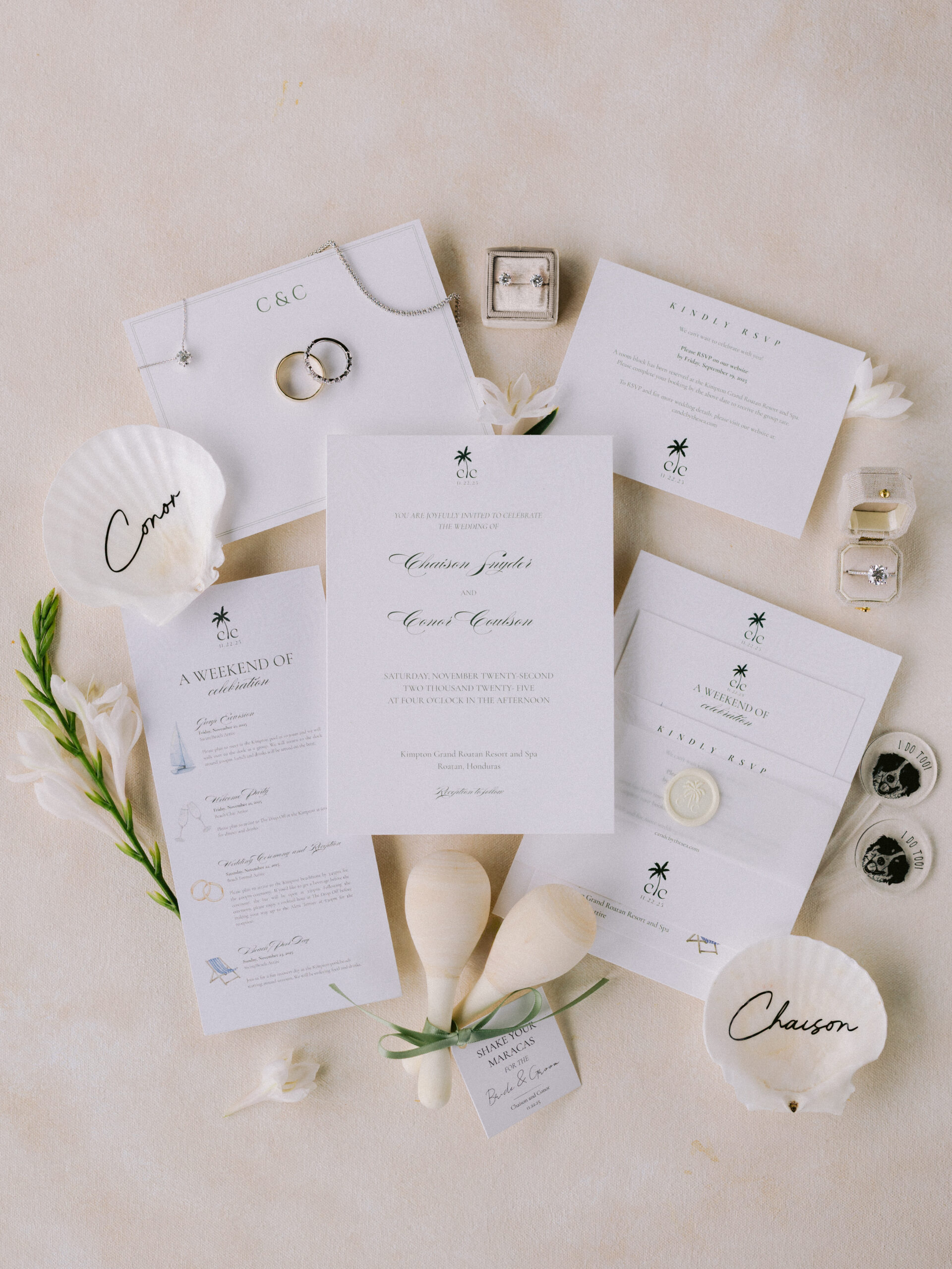 Roatan wedding wedding details